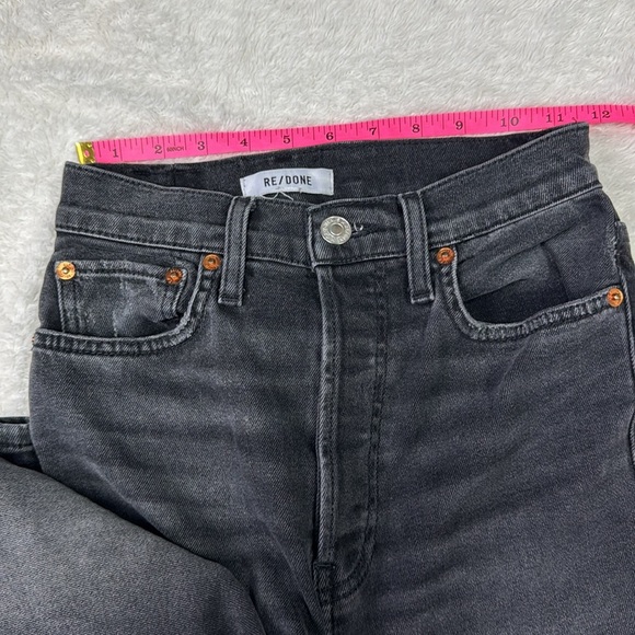 Re/Done Black Straight Leg Jeans Timeless Style - Picture 7 of 10